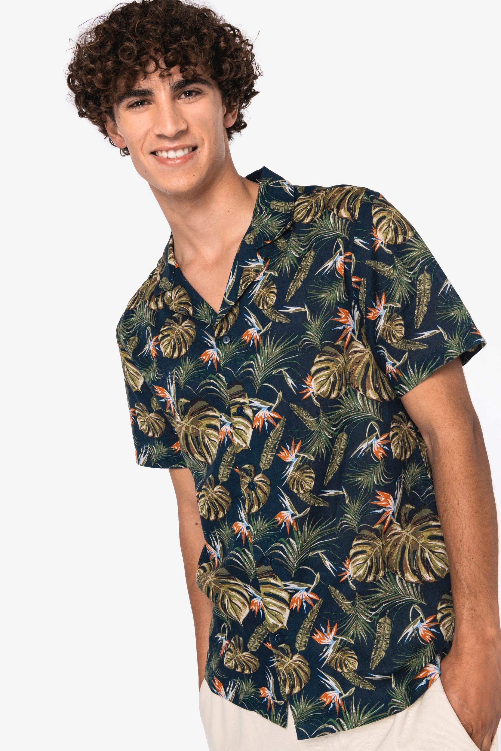 Chemise écoresponsable imprimé hawaïen homme