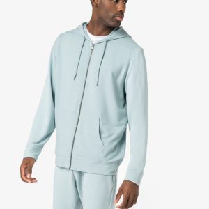 Sweat-shirt écoresponsable zippé à capuche en modal homme