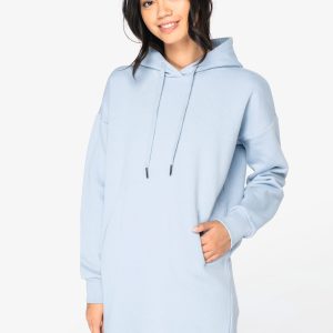 Robe sweat-shirt écoresponsable à capuche femme