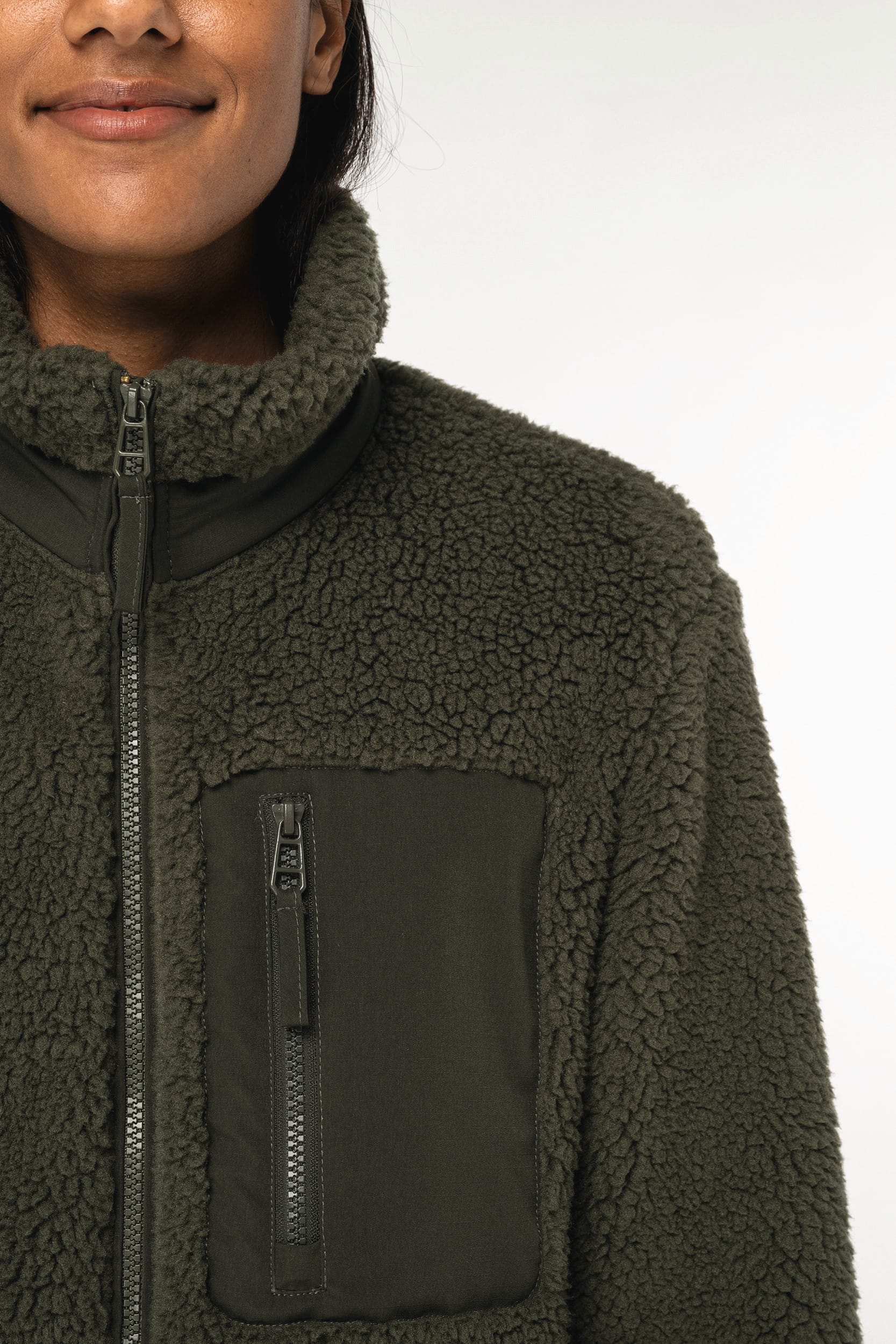Veste écoresponsable en sherpa unisexe – Image 1095