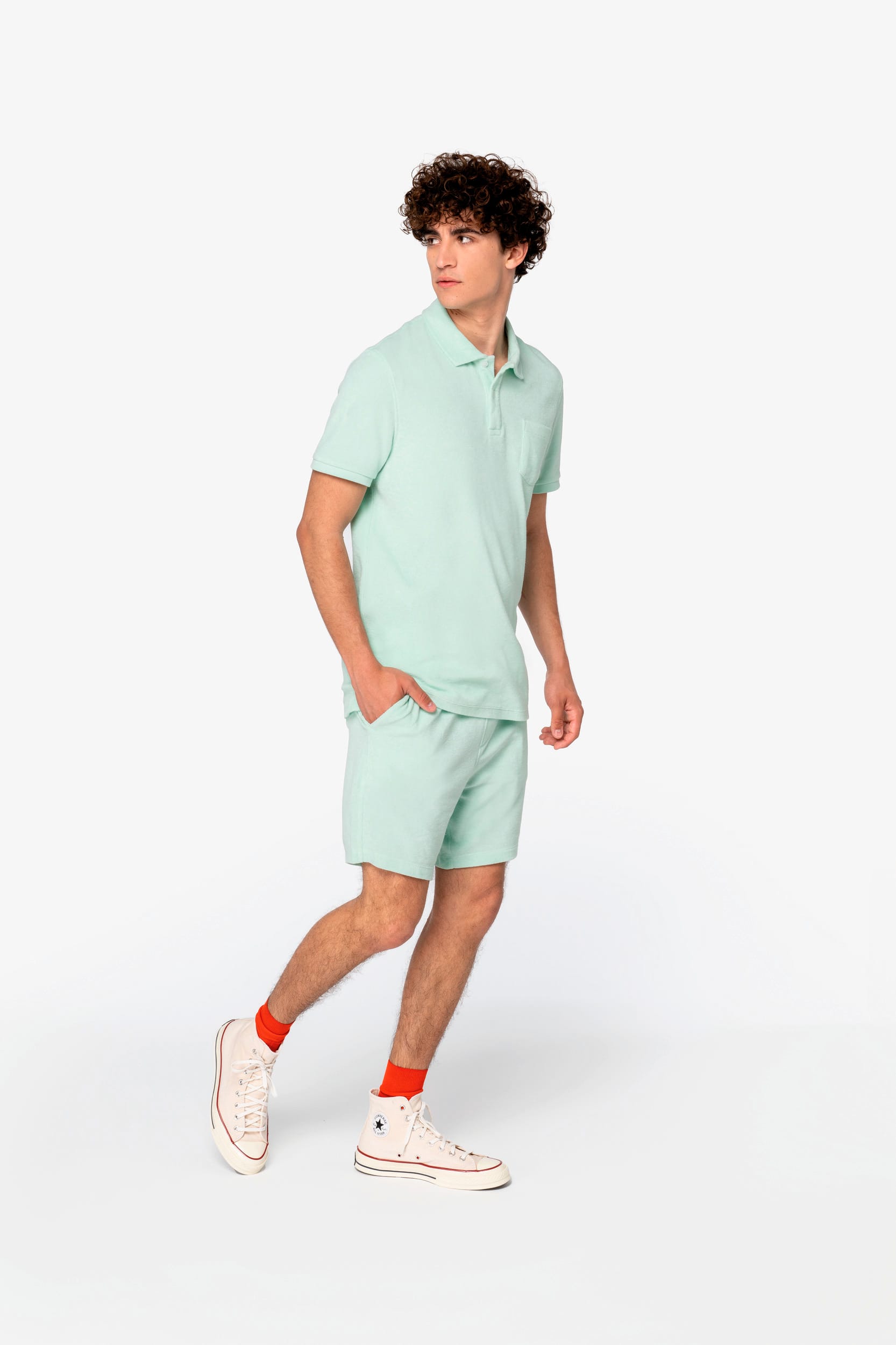 Polo écoresponsable en éponge homme – Image 439