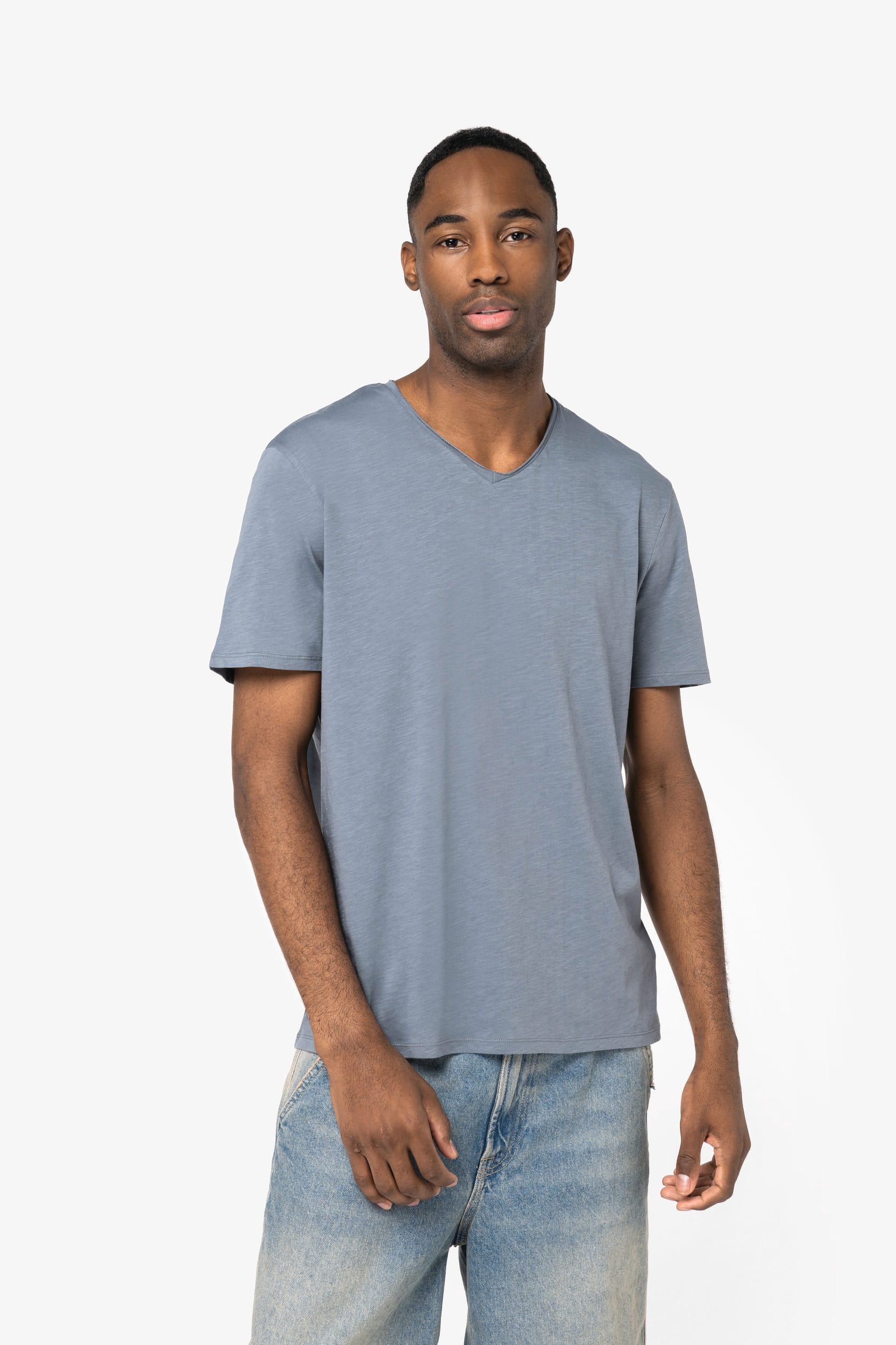 T-shirt écoresponsable slub bords francs homme