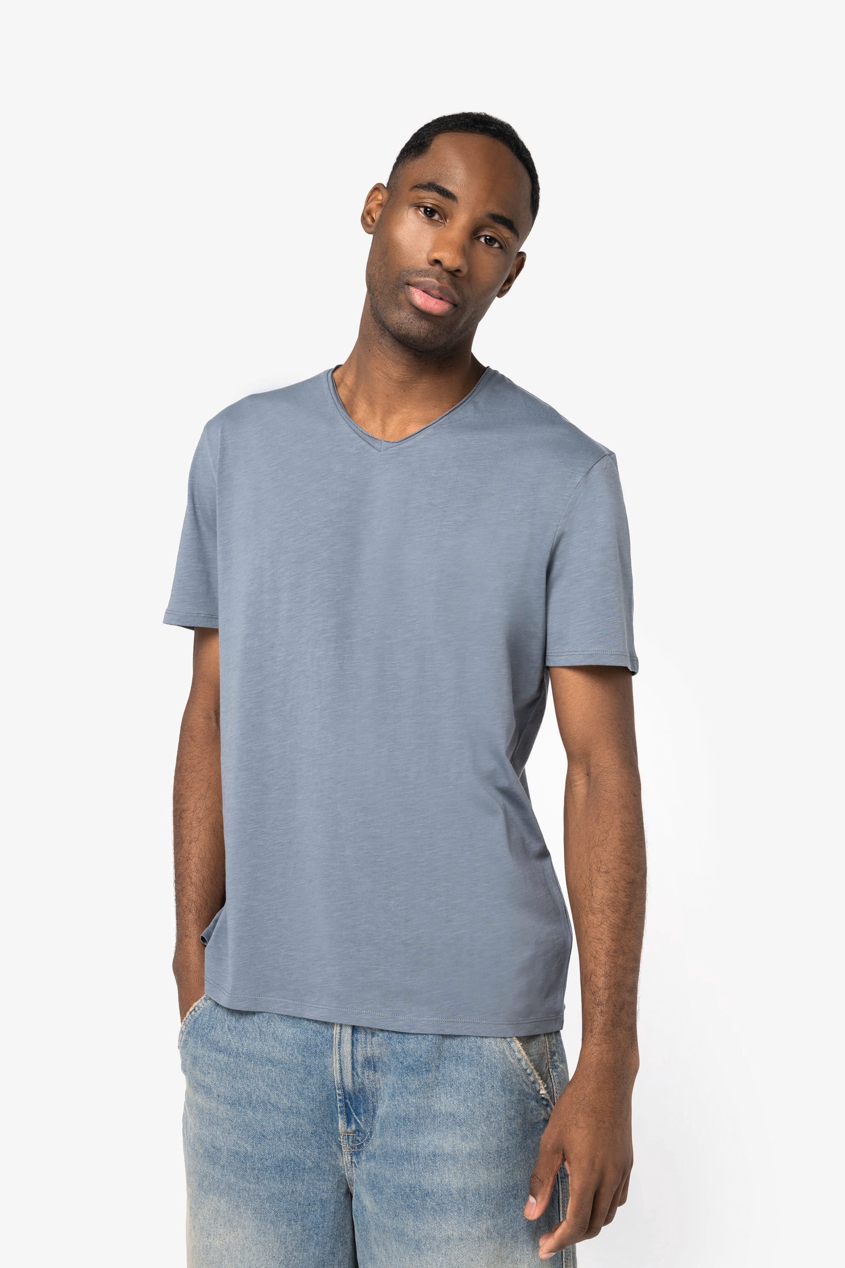 T-shirt écoresponsable slub bords francs homme – Image 23