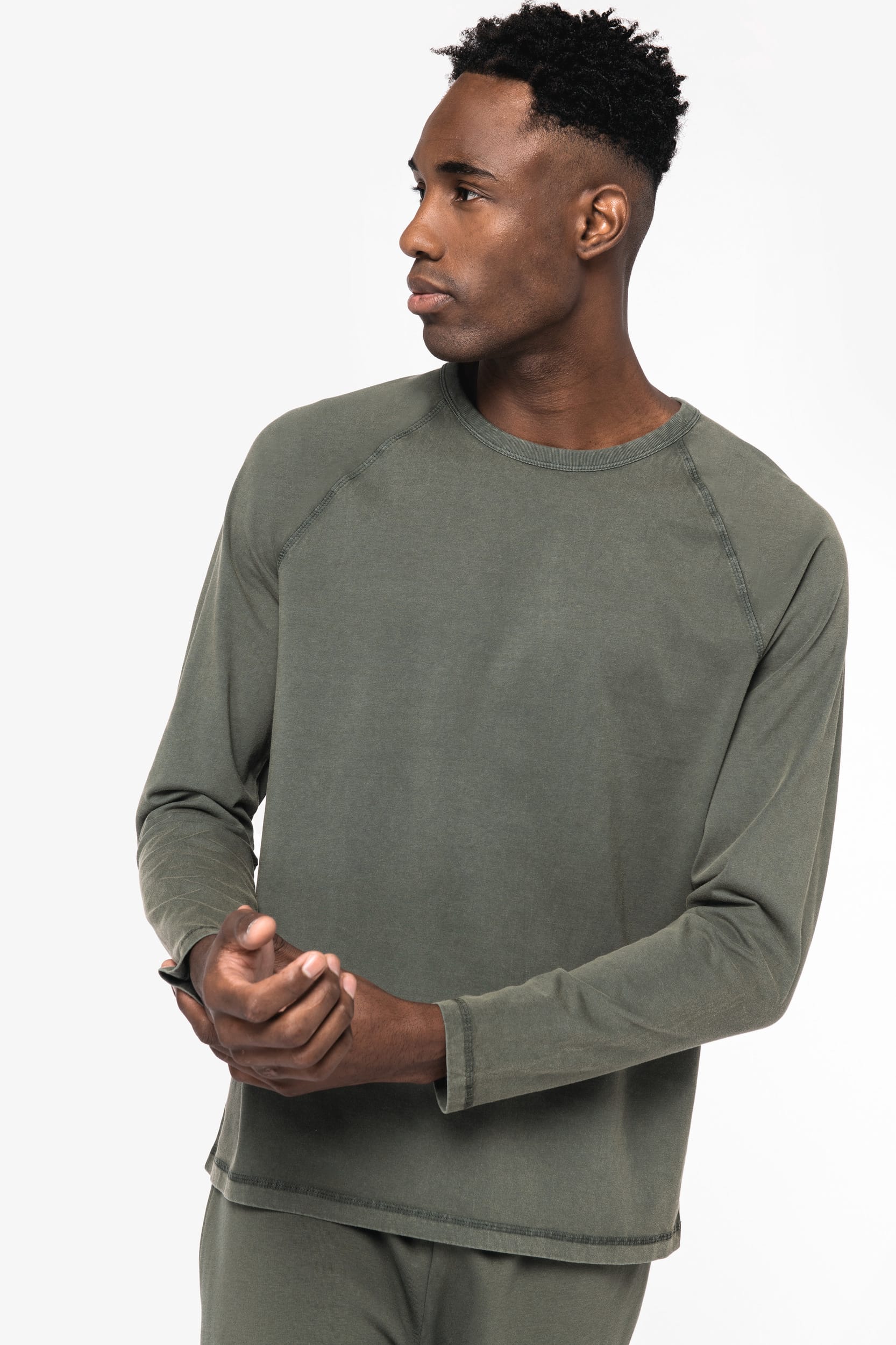 T-shirt écoresponsable raglan manches longues homme