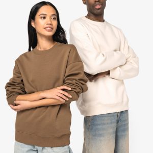 Sweat-shirt écoresponsable à col rond oversize unisexe