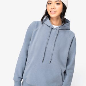 Sweat-shirt écoresponsable à capuche raglan femme