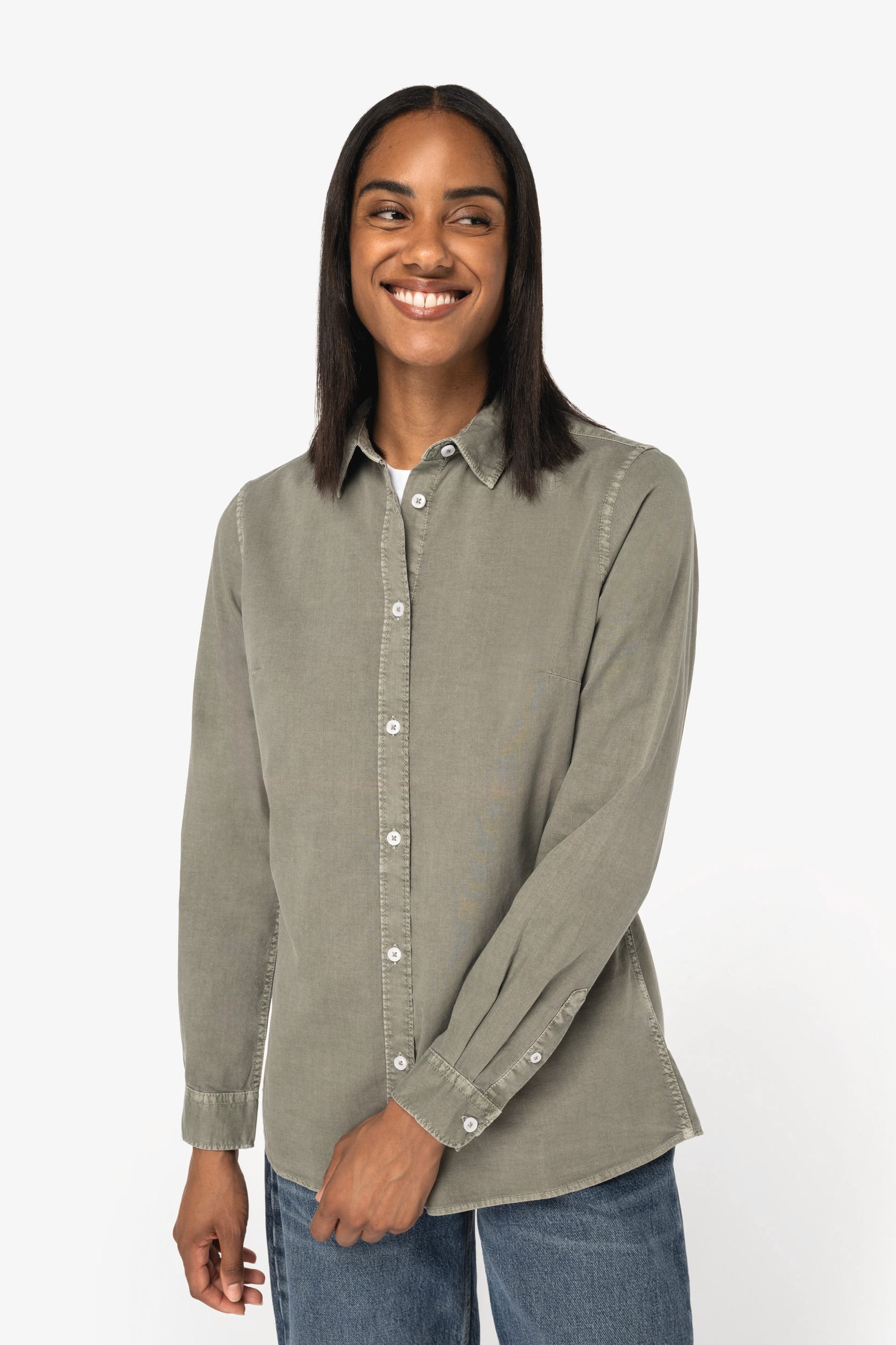 Chemise écoresponsable délavée femme – Image 20