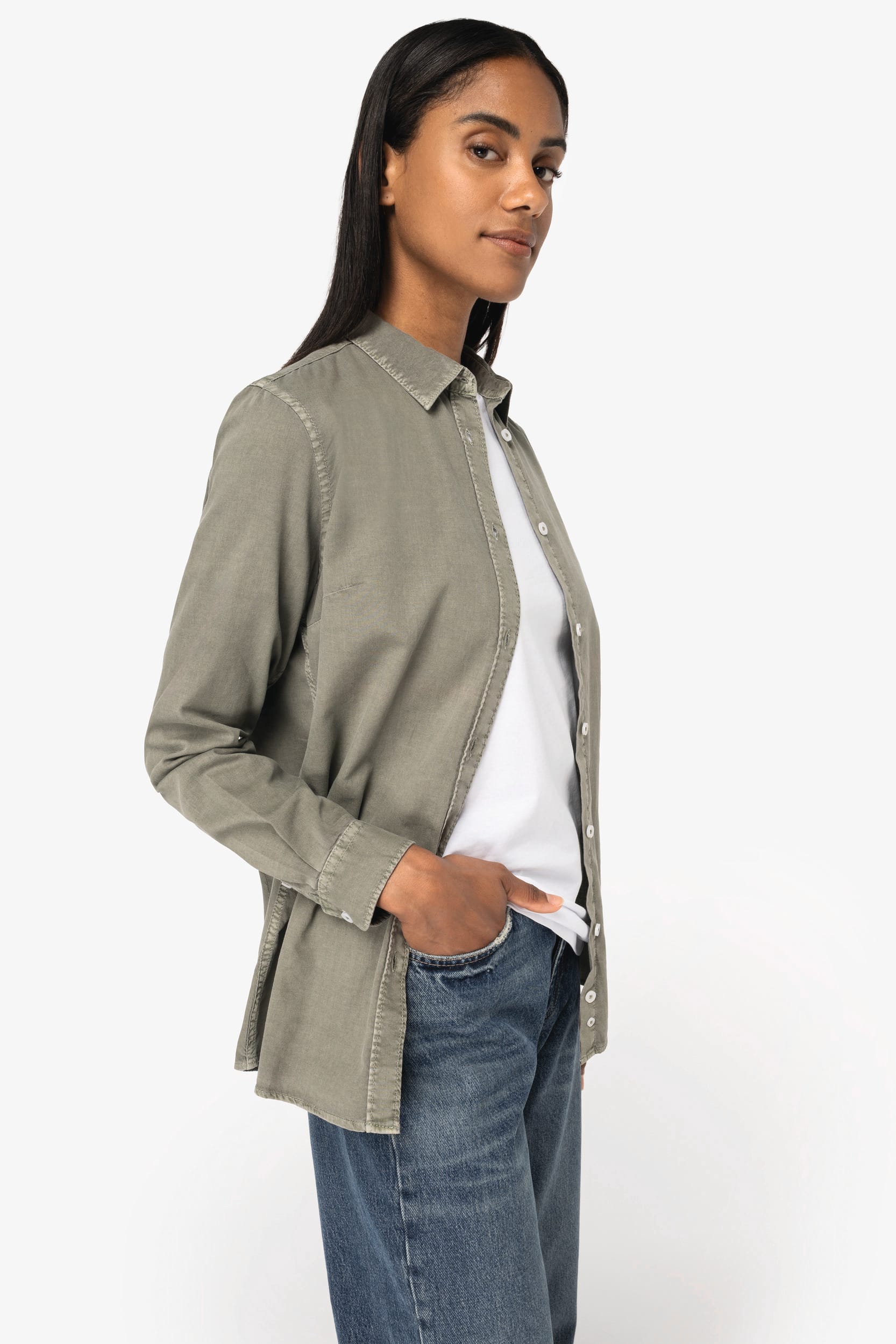 Chemise écoresponsable délavée femme – Image 22