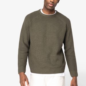 Pull écoresponsable à grosses mailles homme
